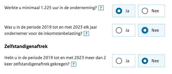 sample questions start-up deduction